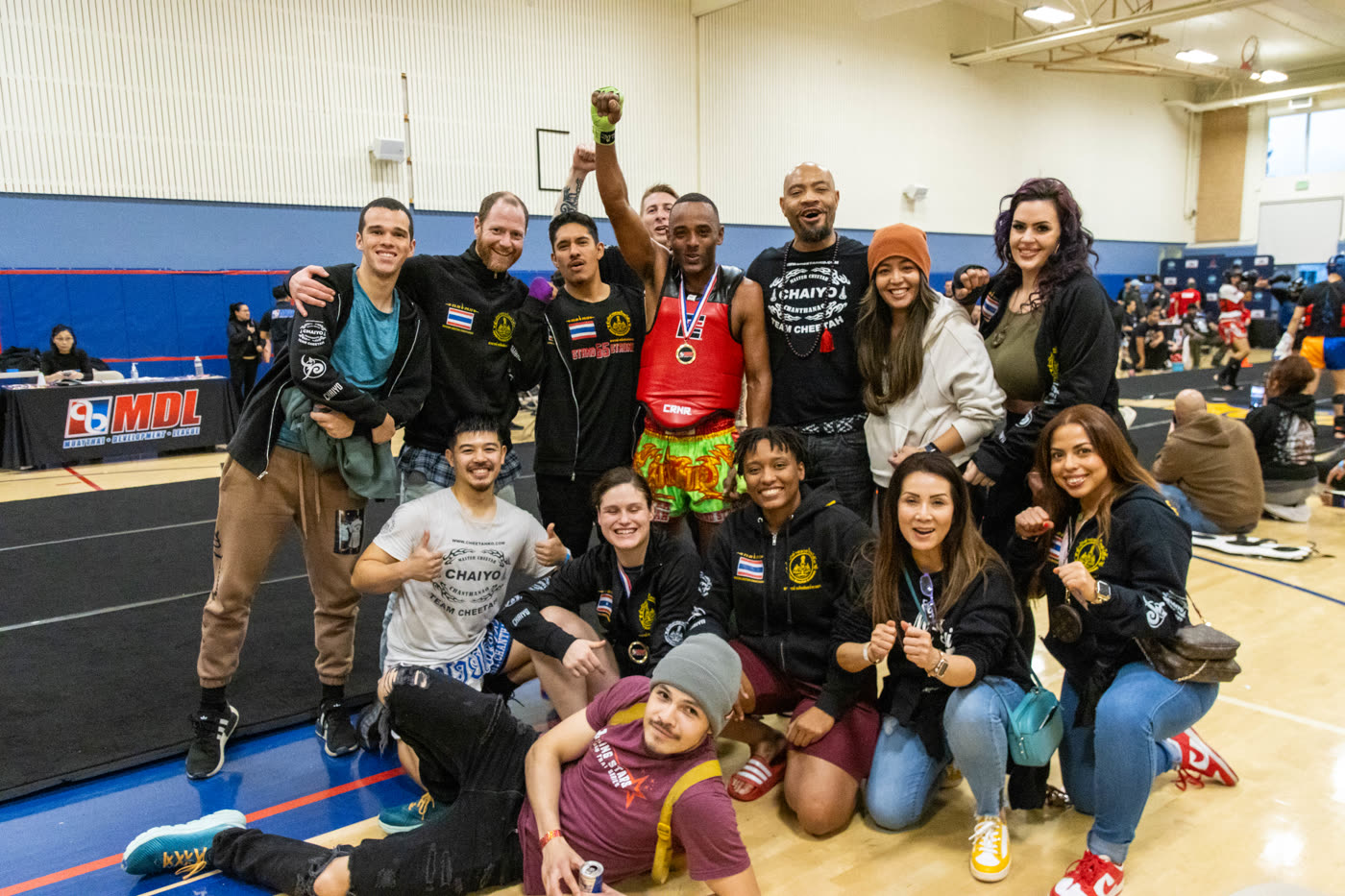 The team together at the gym